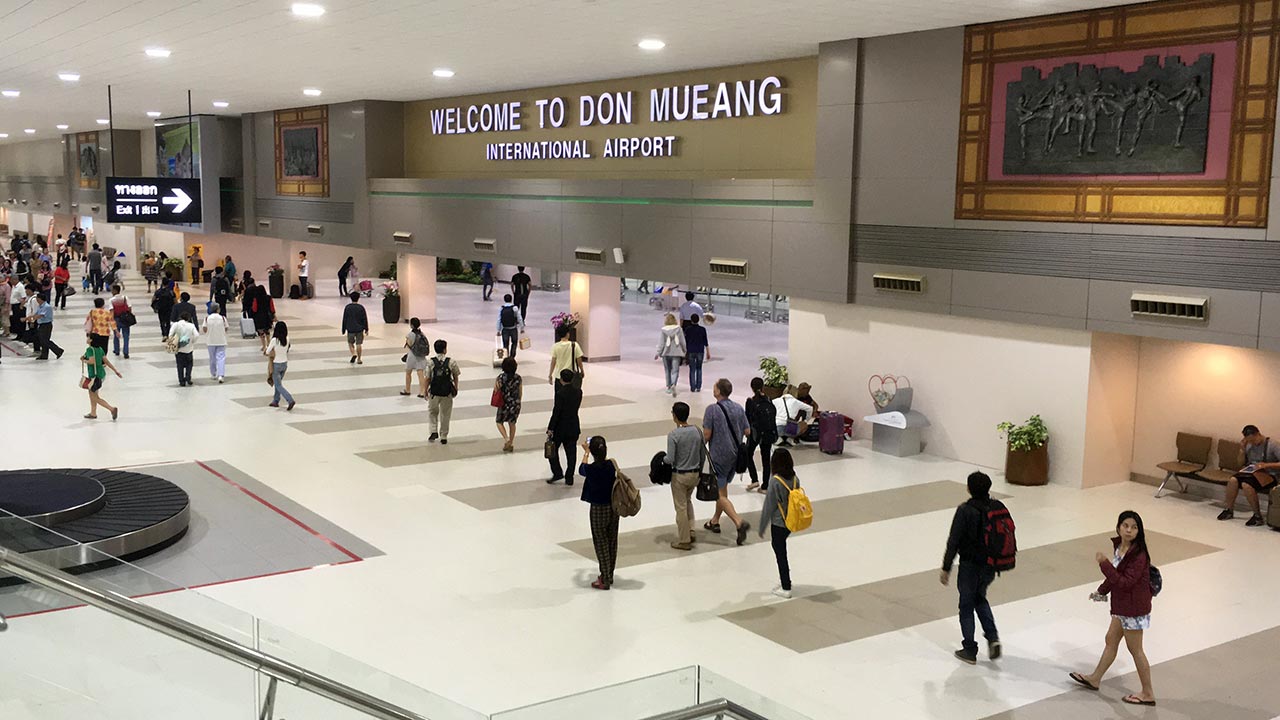 View inside airport on my arrival in Bangkok.