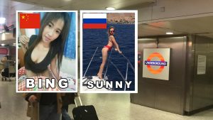 Arrival in London and Pics of two girls I met online
