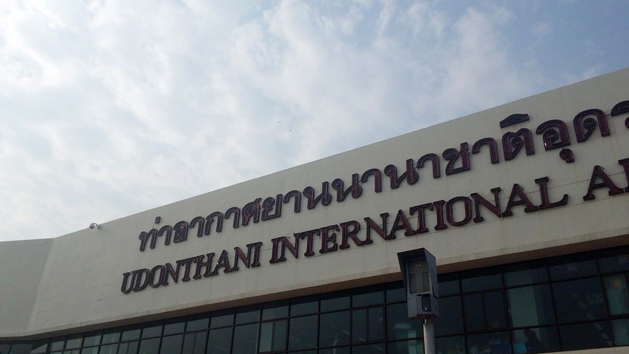 View of airport on Flight To Bangkok