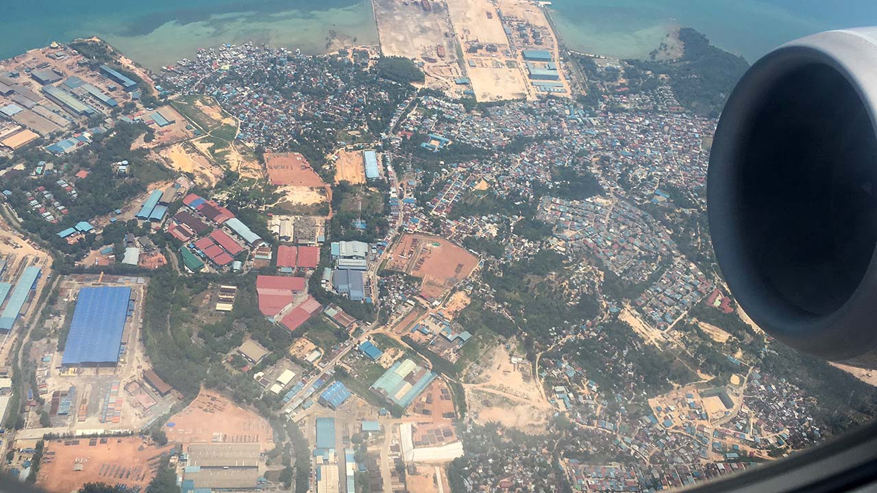 View Of Ground From Plane On Flight To Batam
