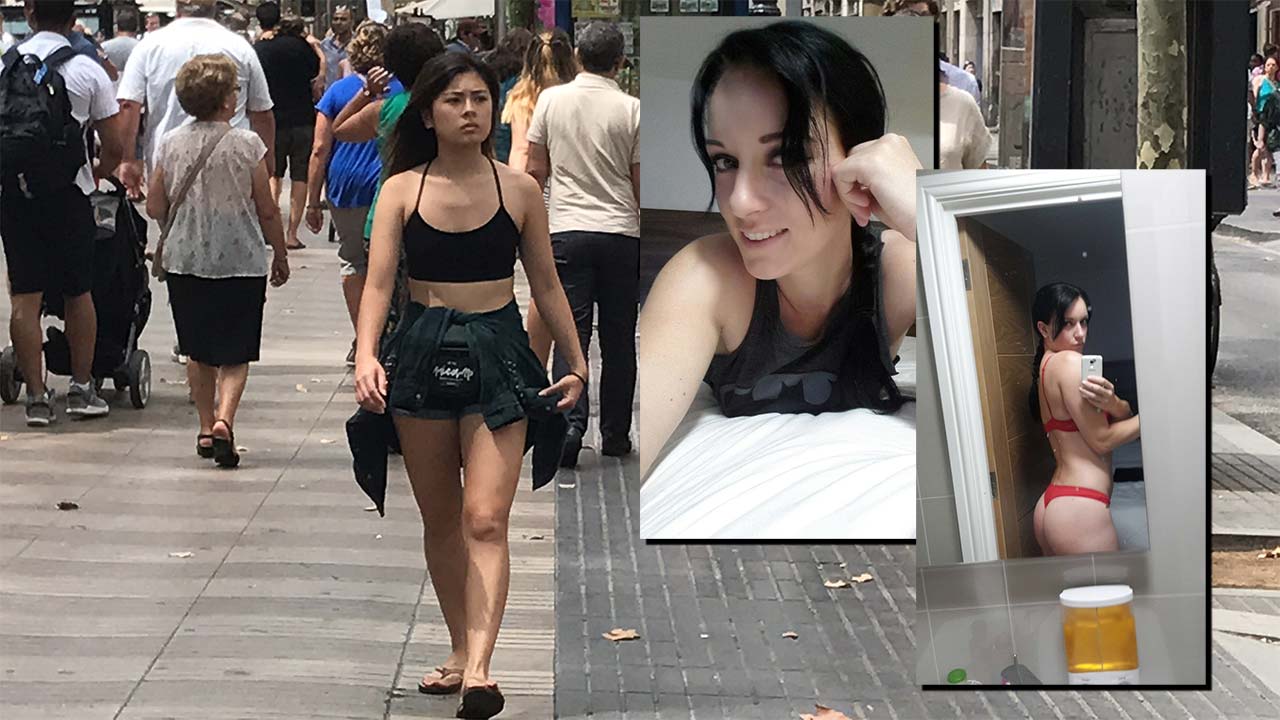 Pictures from Hot British Slut Rachel and visiting La Rambla