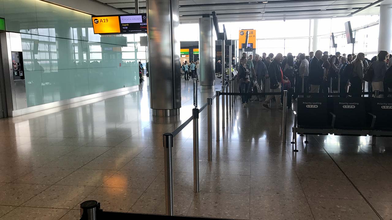 View inside airport on layover while Flying To Madagascar