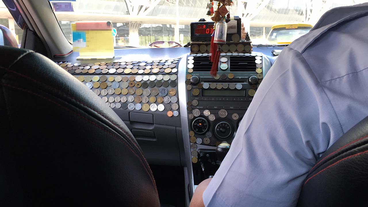Taxi ride in Bangkok after arrival