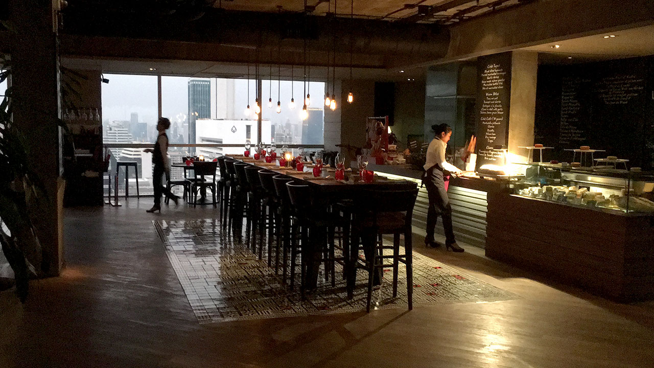 Inside view of Pullman Rooftop Resto