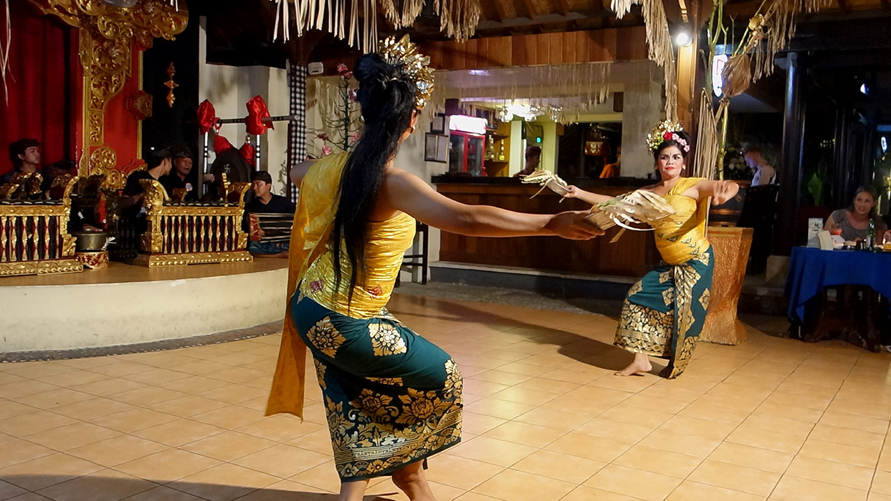Footage of Traditional Bali Dance by locals