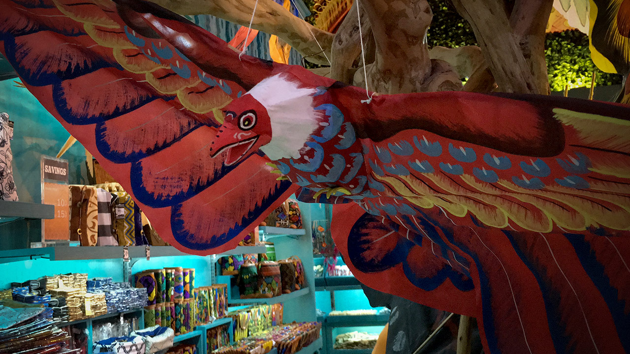 View of bird kites in airport on my flight from Bali to Bangkok