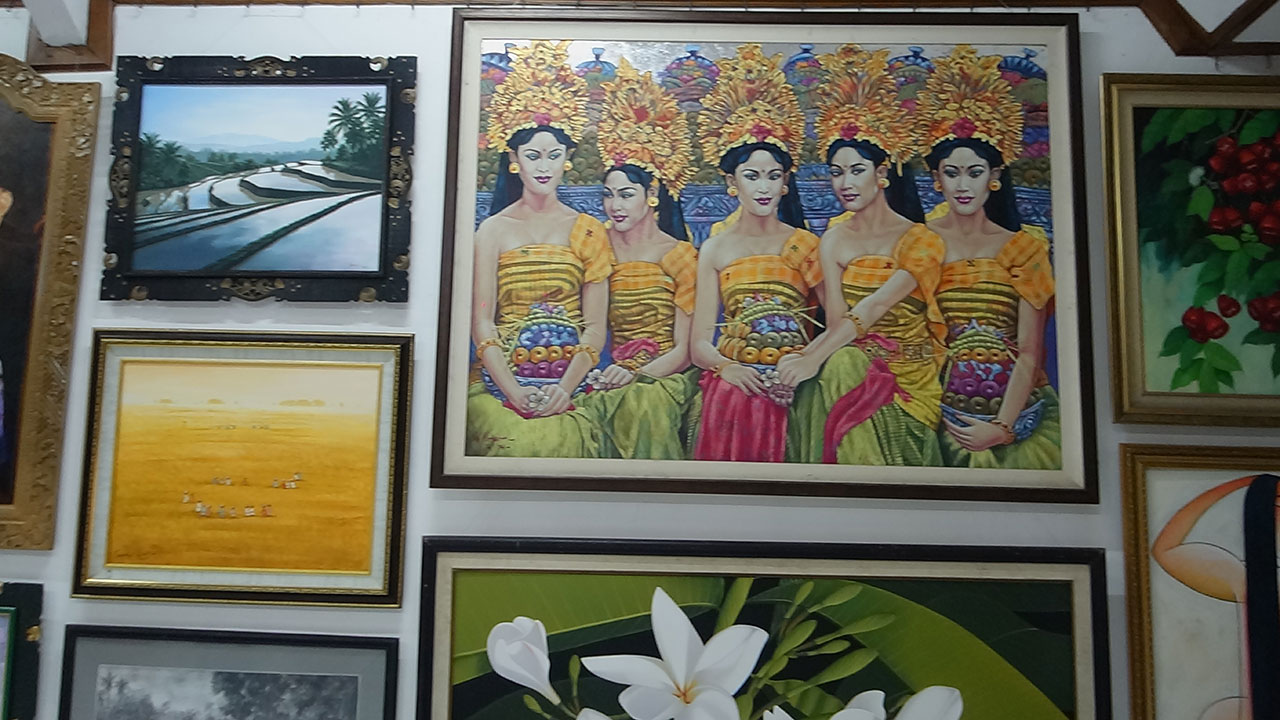 Bali painting shop visit with a surprise plan