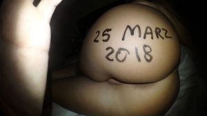 Sexy Blonde ass-writing after Having Sex
