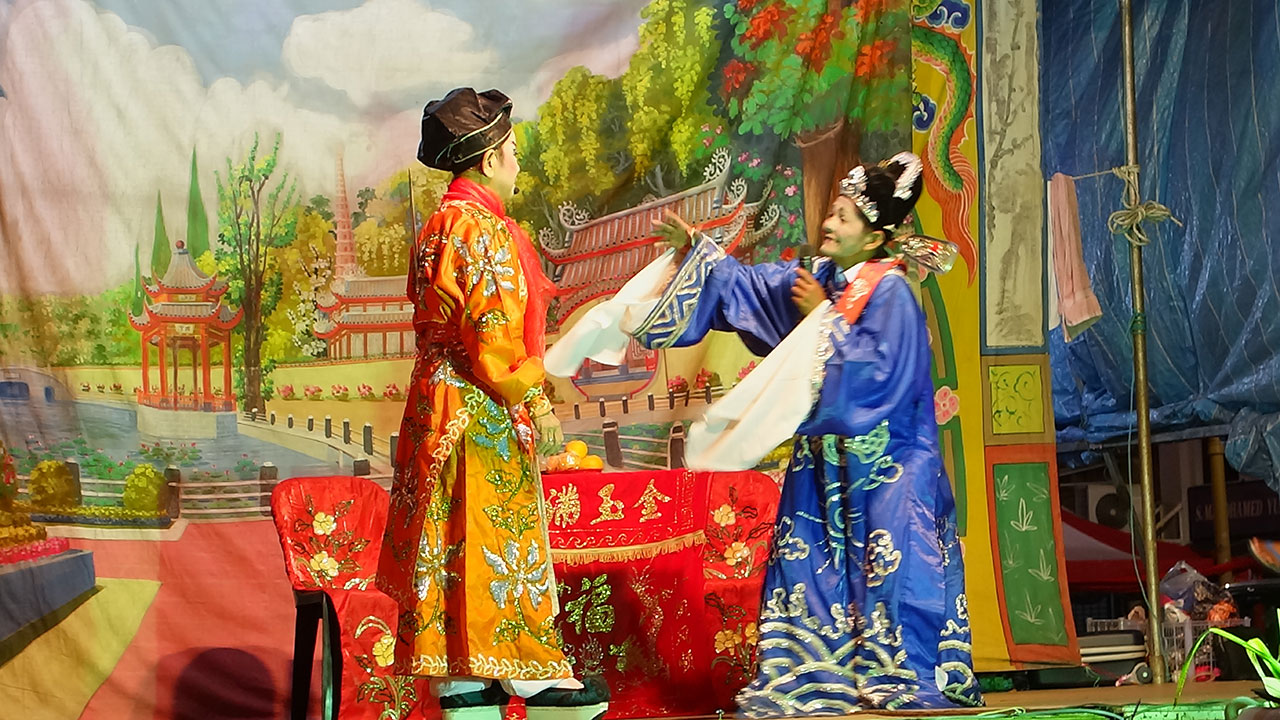 Scene from Chinese Street Theater in Penang