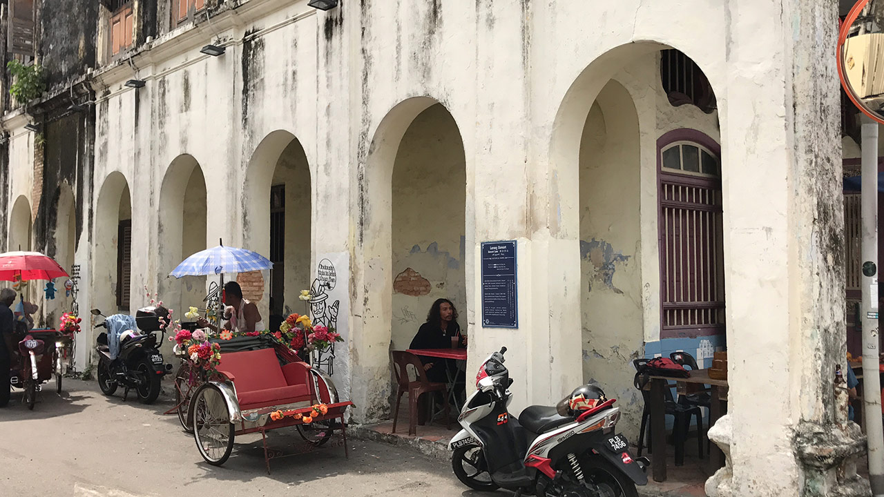 Walking around and exploring with use of Map of Penang