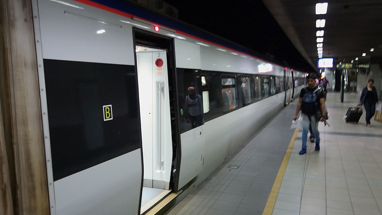 View of platform for train to Ipoh