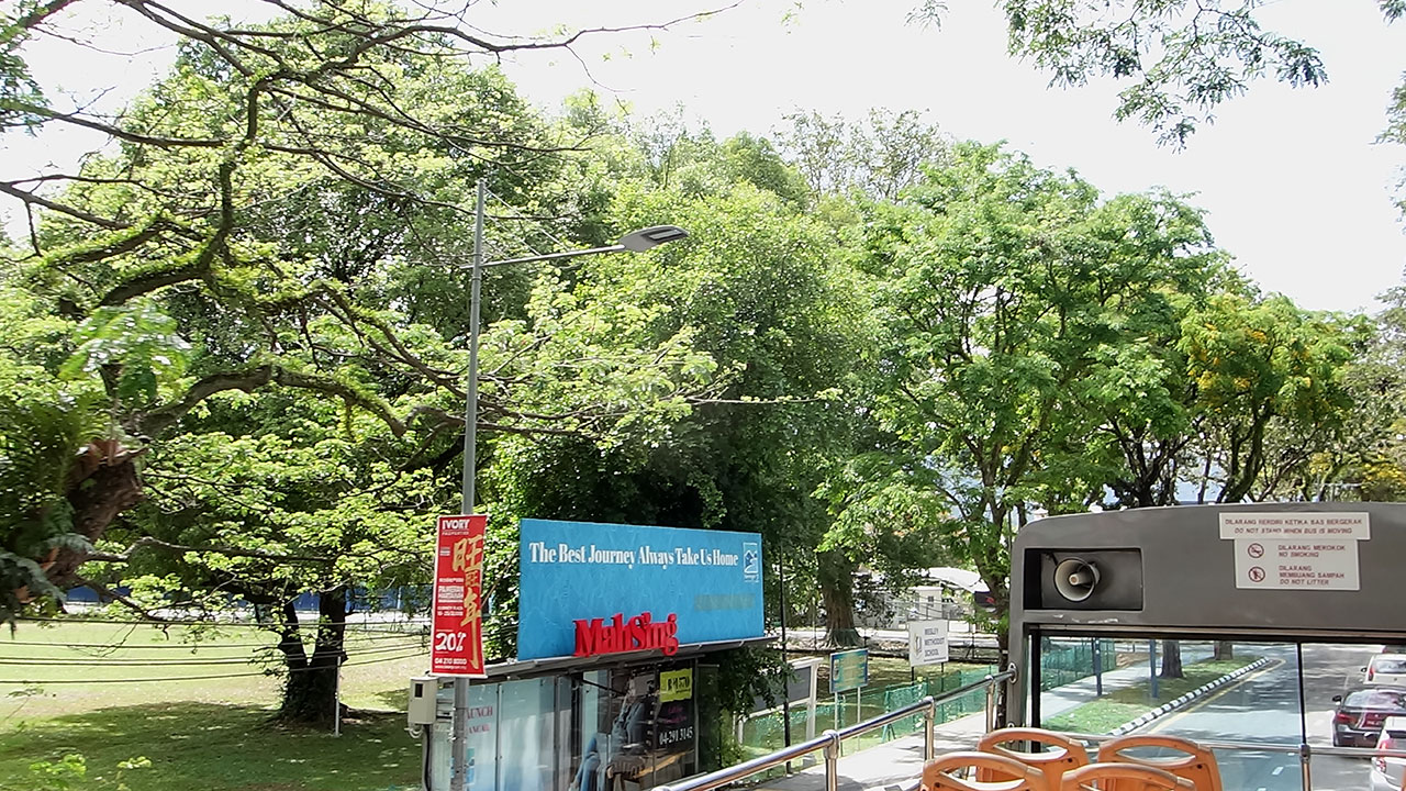 View from top of Penang Hop-On Hop-Off City Tour Bus
