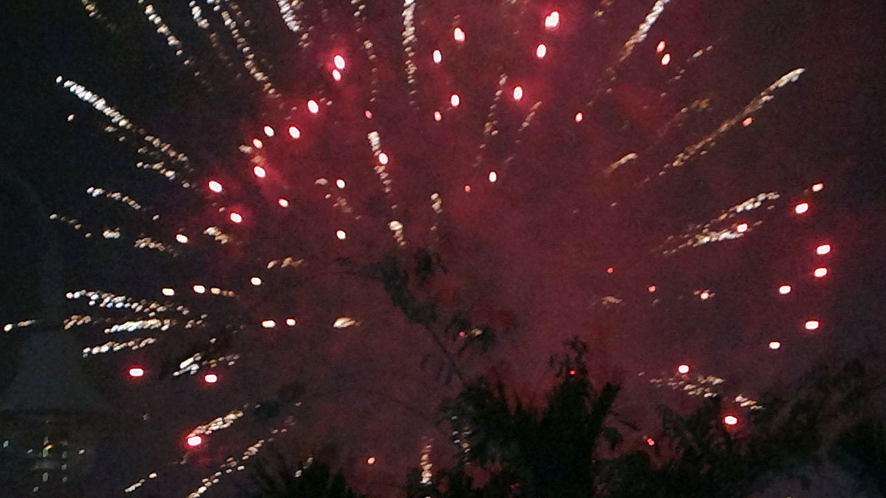 Crazy Chinese New Year Fireworks display in the streets of Penang