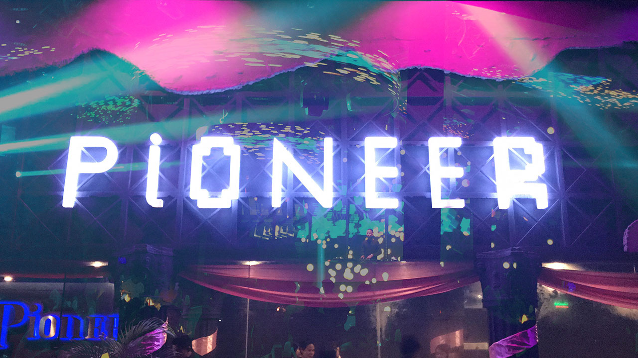 Artistic image of the inside of Yangon Pioneer Disco