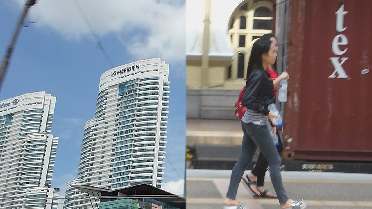 Kuala Lumpur Train Arrival sexy views on the street