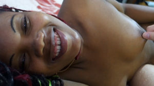 Sneaky Sex with horny Ebony teen Florida getting her nipples pinched
