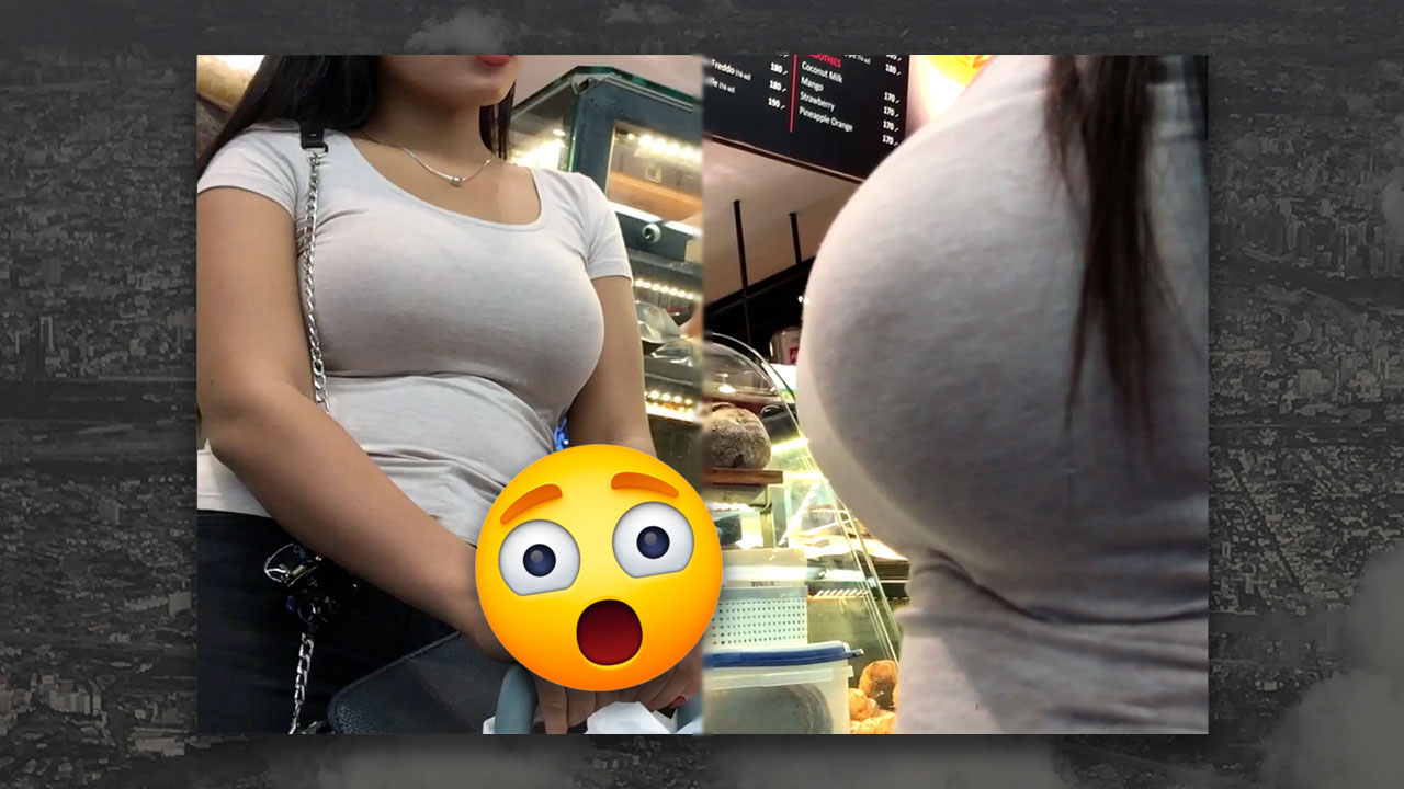 Big Asian Candid Boobs in Thai Airport