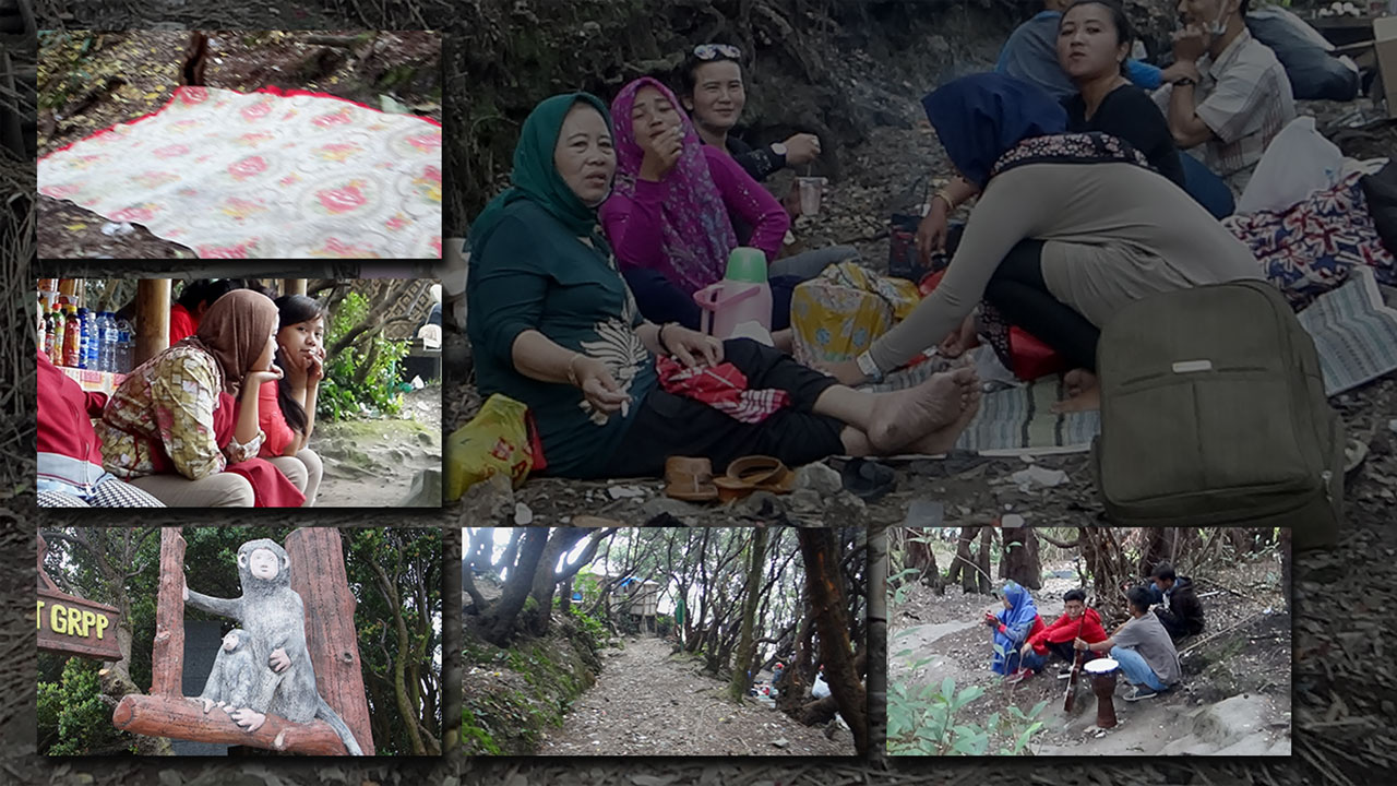 Bandung Tangkuban Perahu forest picnic collage