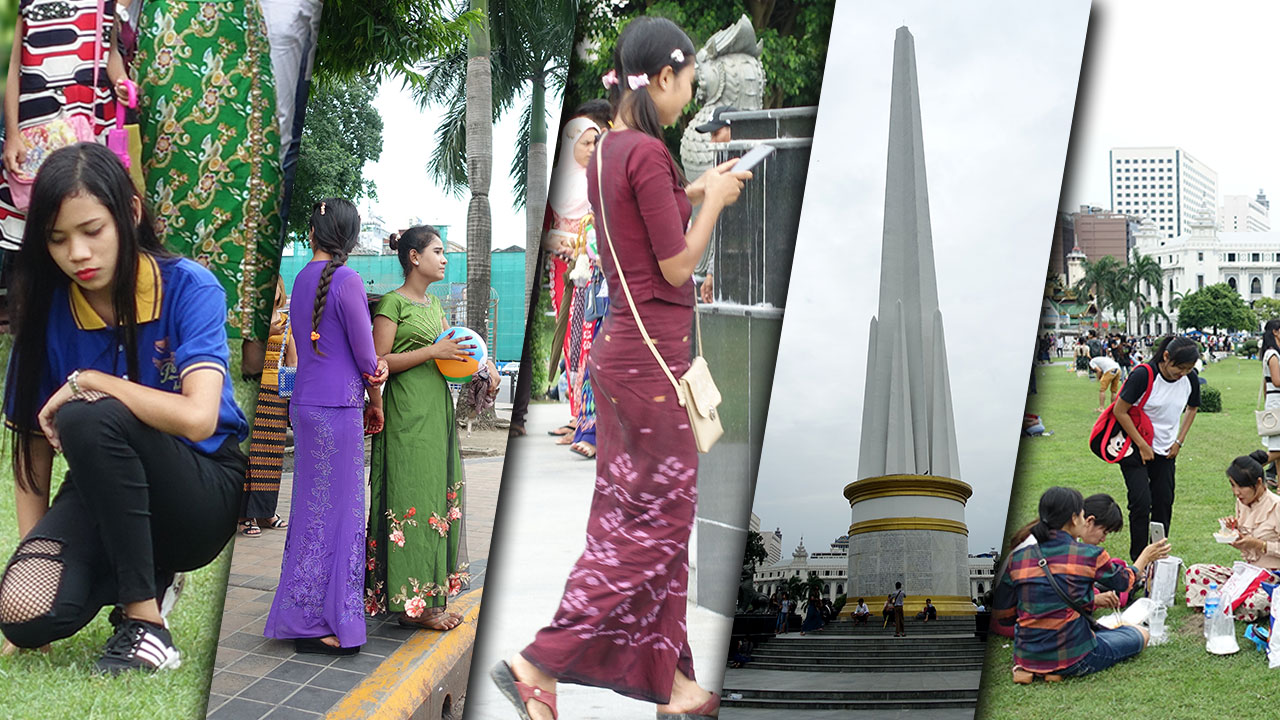 Collage of Fuckable Yangon Park Girls all over the damn place
