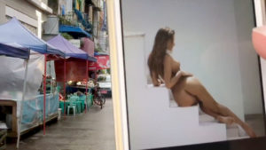 Tiffany Tatum Nude invite for sex in Bangkok with picture of her naked ass on stairs