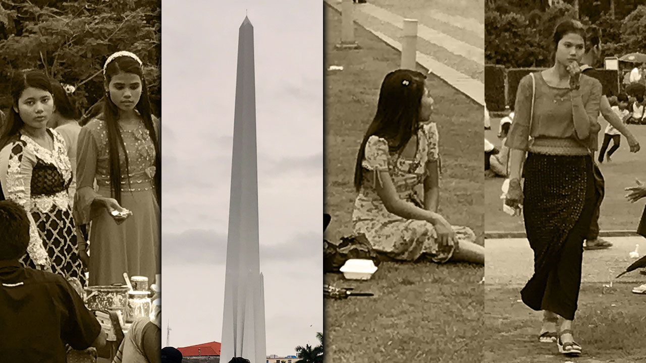 Bandula Park Yangon visit and spotting girls