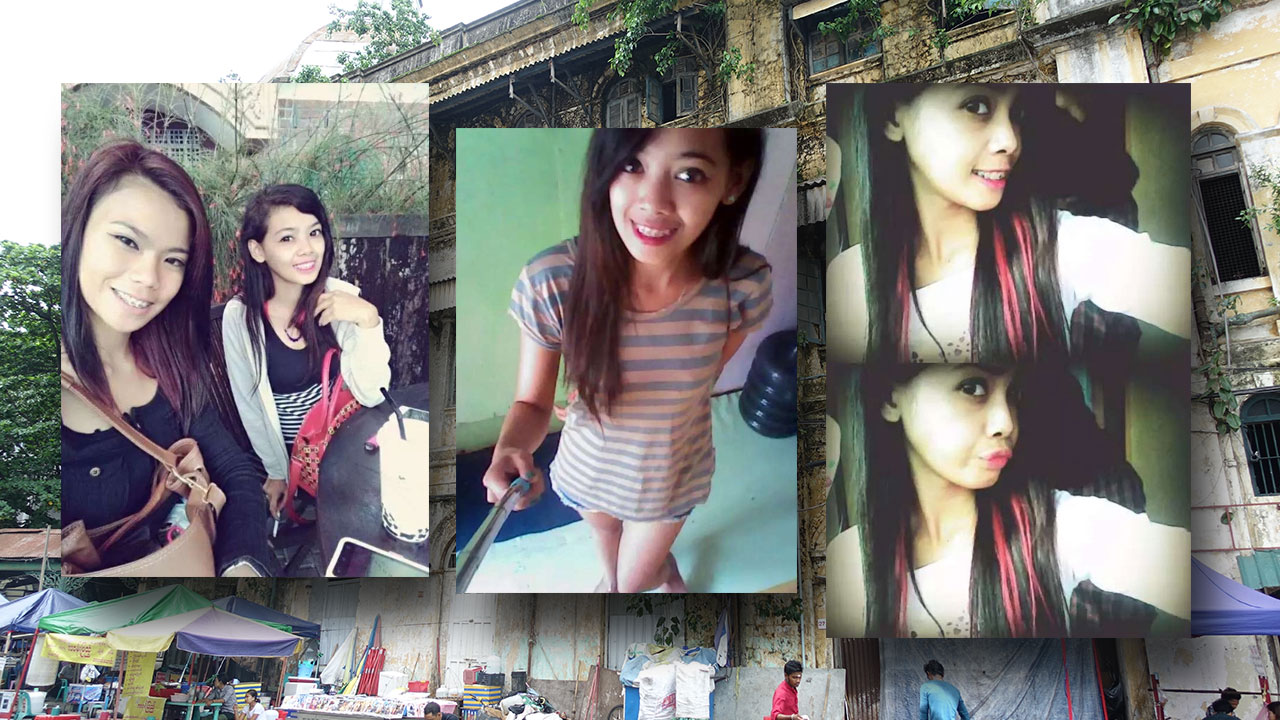 Selfie Pics of Htway and Bennu on background of Haunted House in Myanmar