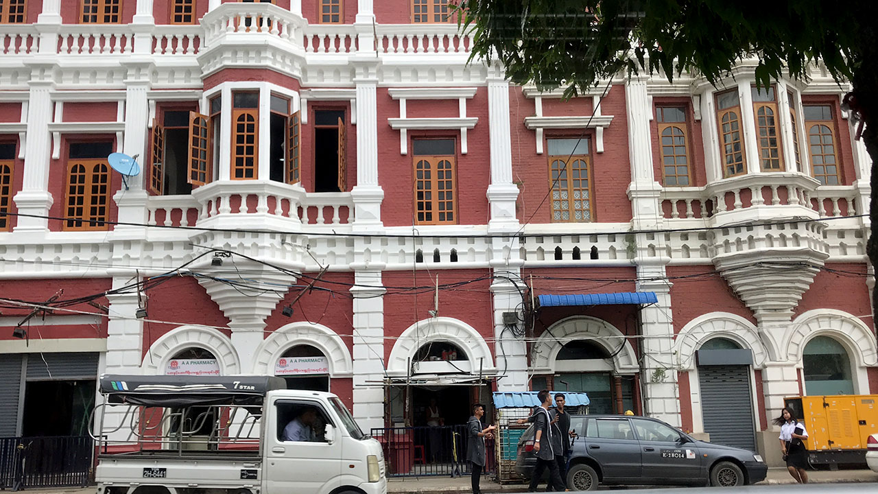 View of nice old building on my return Yangon Visit