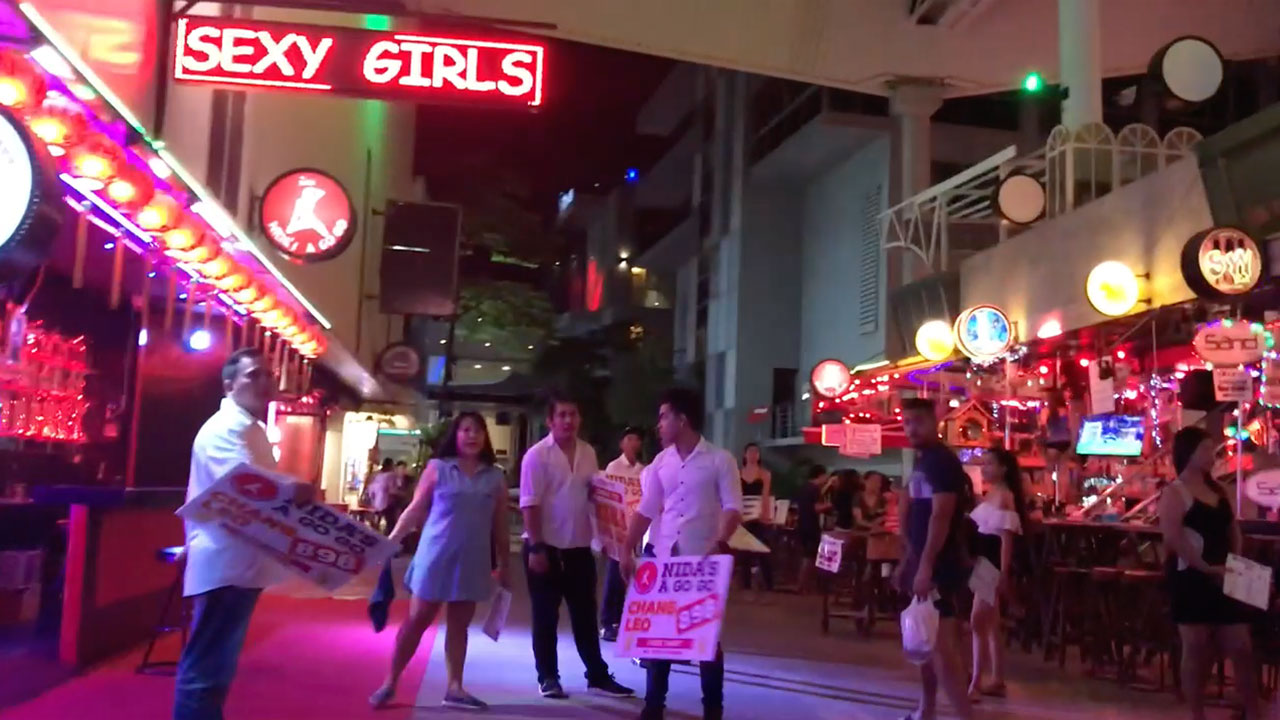 View in street outside PHUKET GOGO BARS