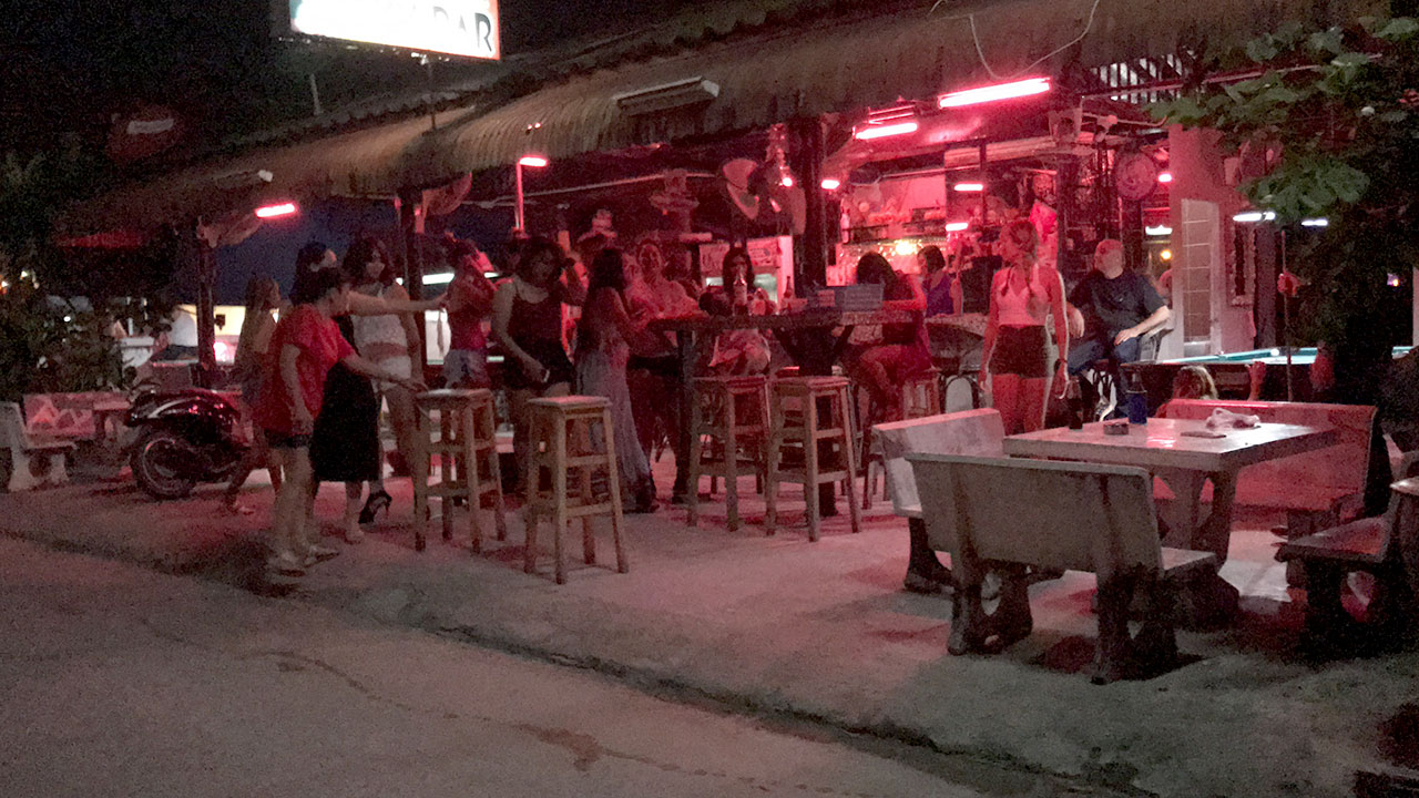 View outside one of many KOH SAMUI BARS in Thailand