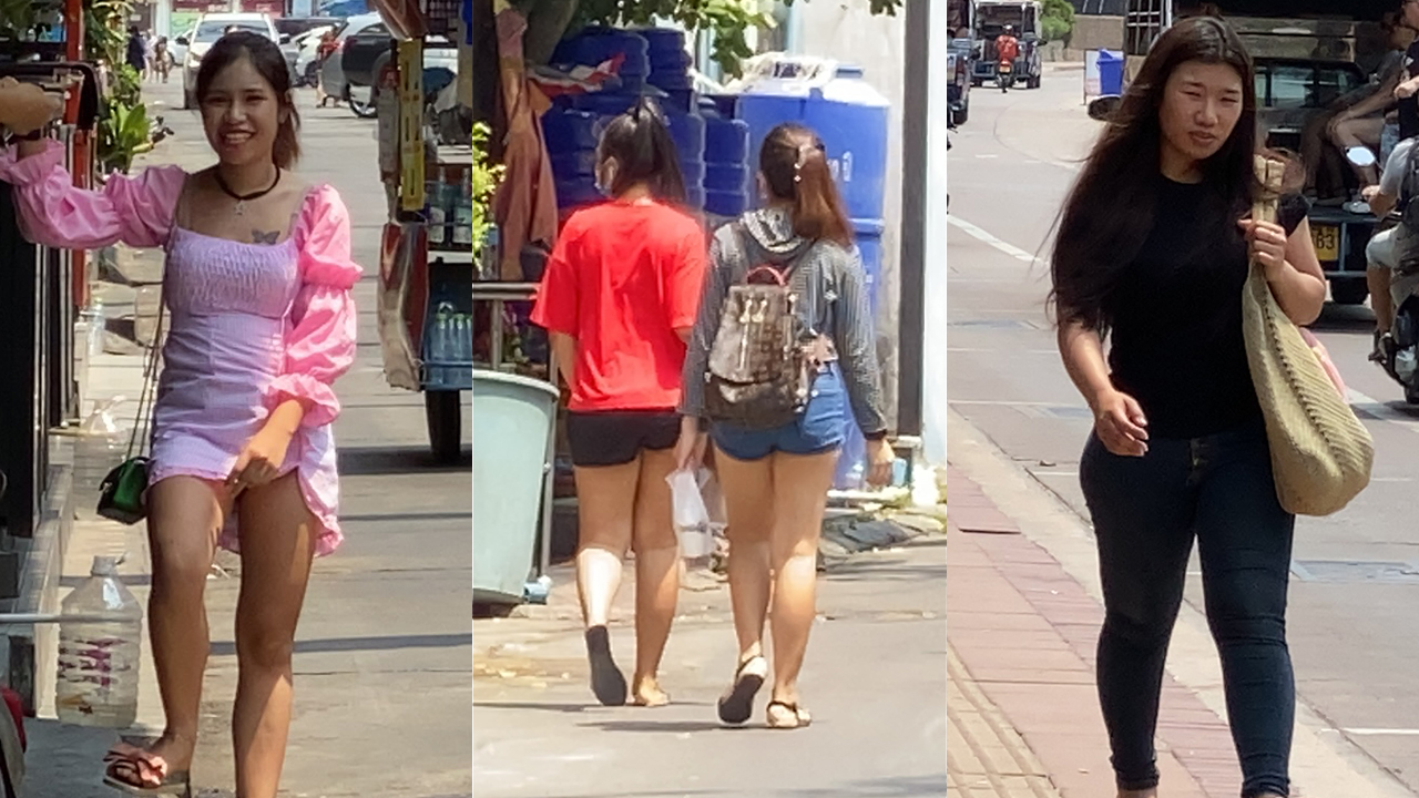 Girls spotted walking around during Pattaya Lockdown
