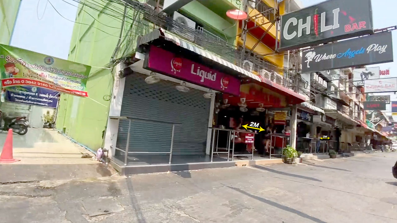 Scene on streets of Soi 6 Lockdown Visit