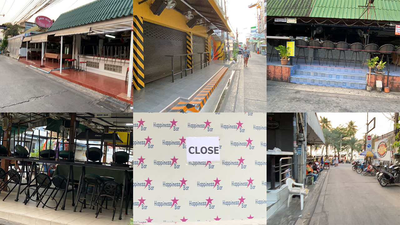 View of streets during Pattaya Covid 19 Lockdown