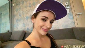 FanCentro Model with pretty face covered in cumshot facial