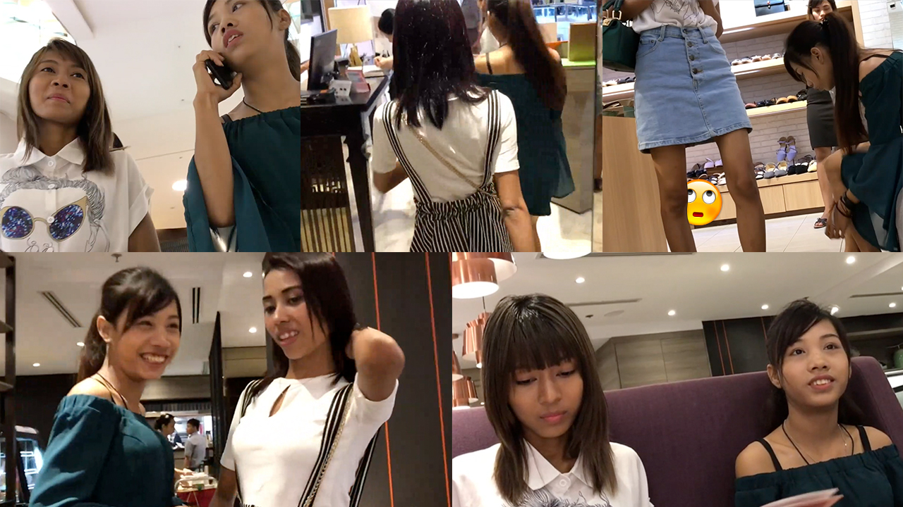 Panel collage of Cute Thai Girls on date with John Tron of Asian Sex Diary