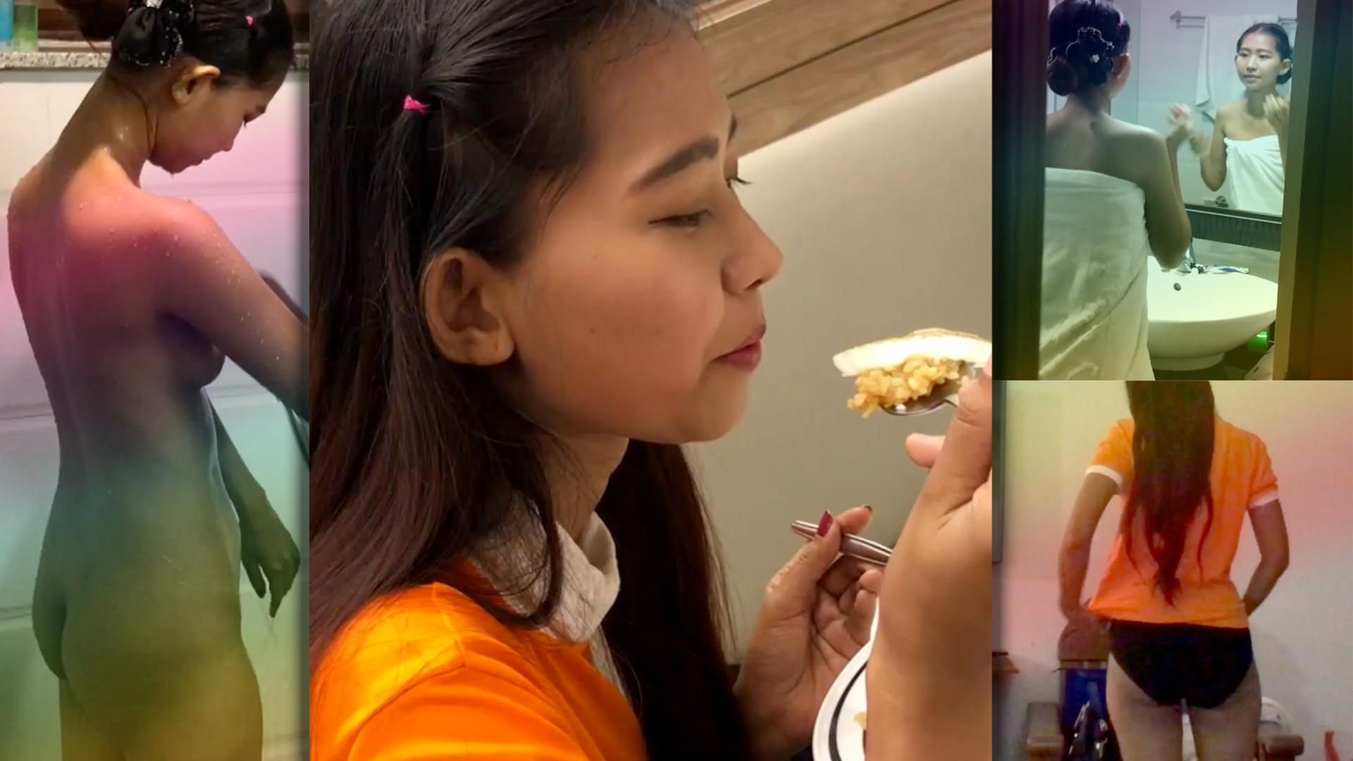 Toto shower dressing and Happy Sex conquest eating Sushi