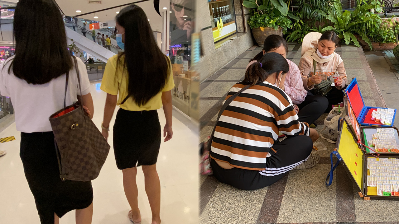 Girls viewed at mall on nice day in Phuket