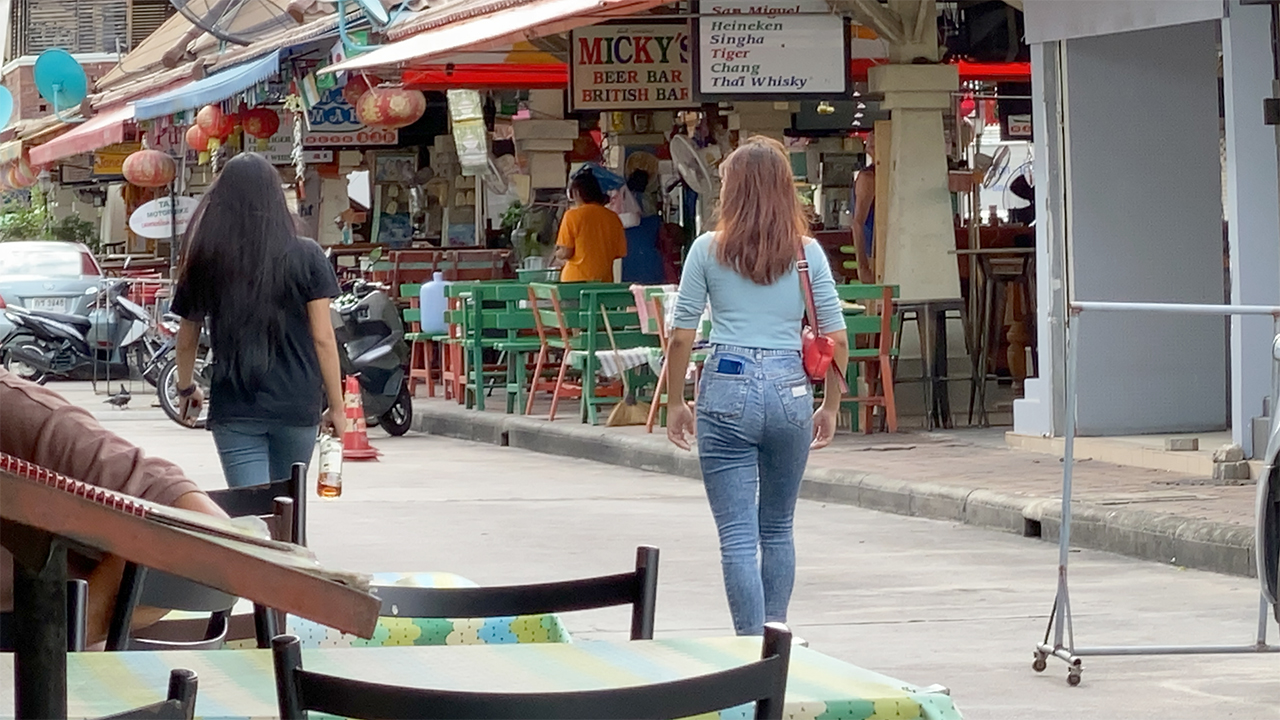 Following cute ass between all the Pattaya Shops For Sale