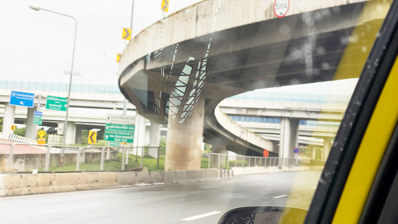 View from Cab To Bangkok on highway