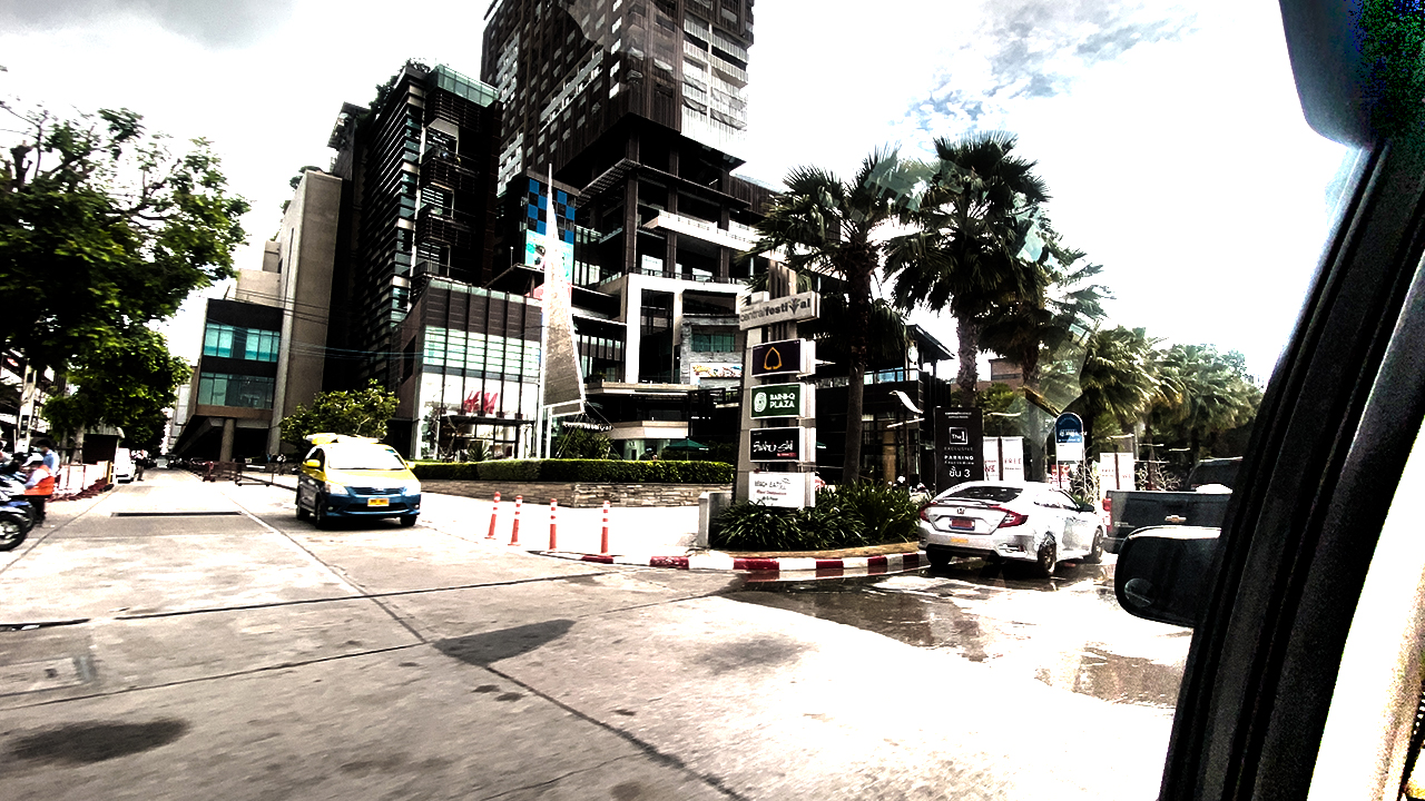 View from window of Taxi Car Service From Bangkok to Pattaya