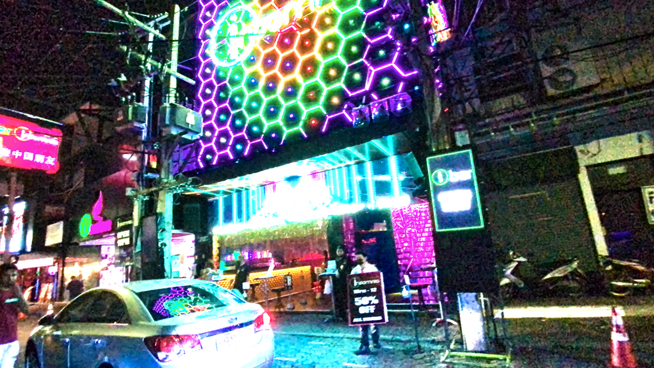 Pure Sadness View outside club at Walking Street in pattaya