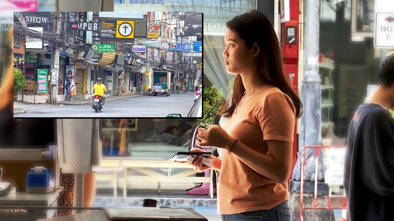 Driving around and Distracted By Cute Girls in Pattaya