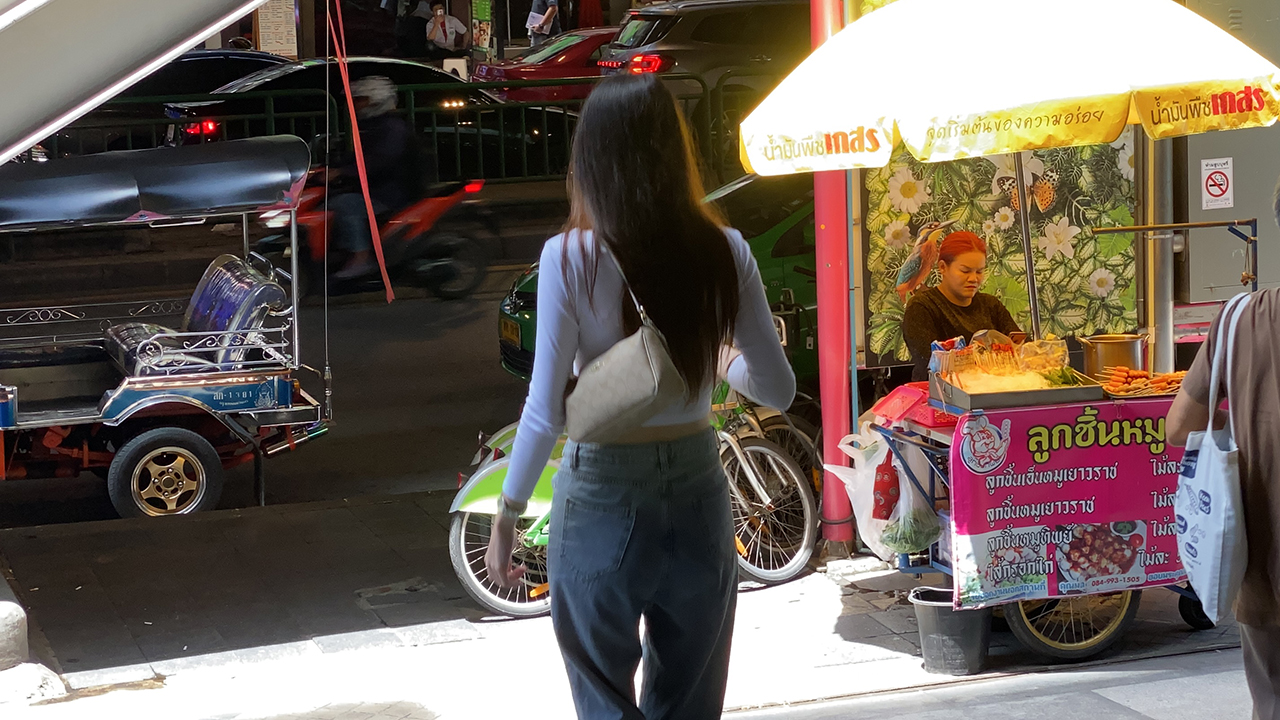 Spying girls in public during canceled date