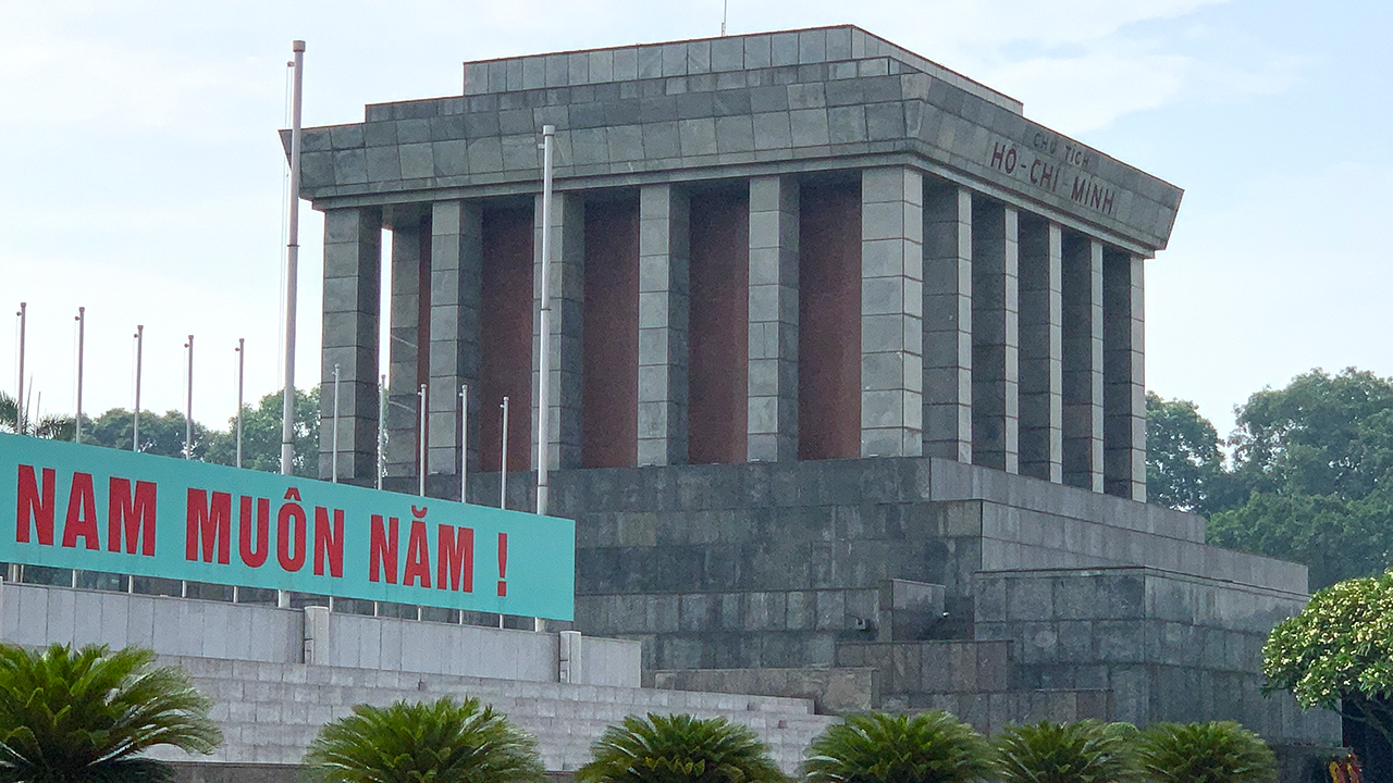 Ho Chi Minh Mausoleum pictured in daytime
