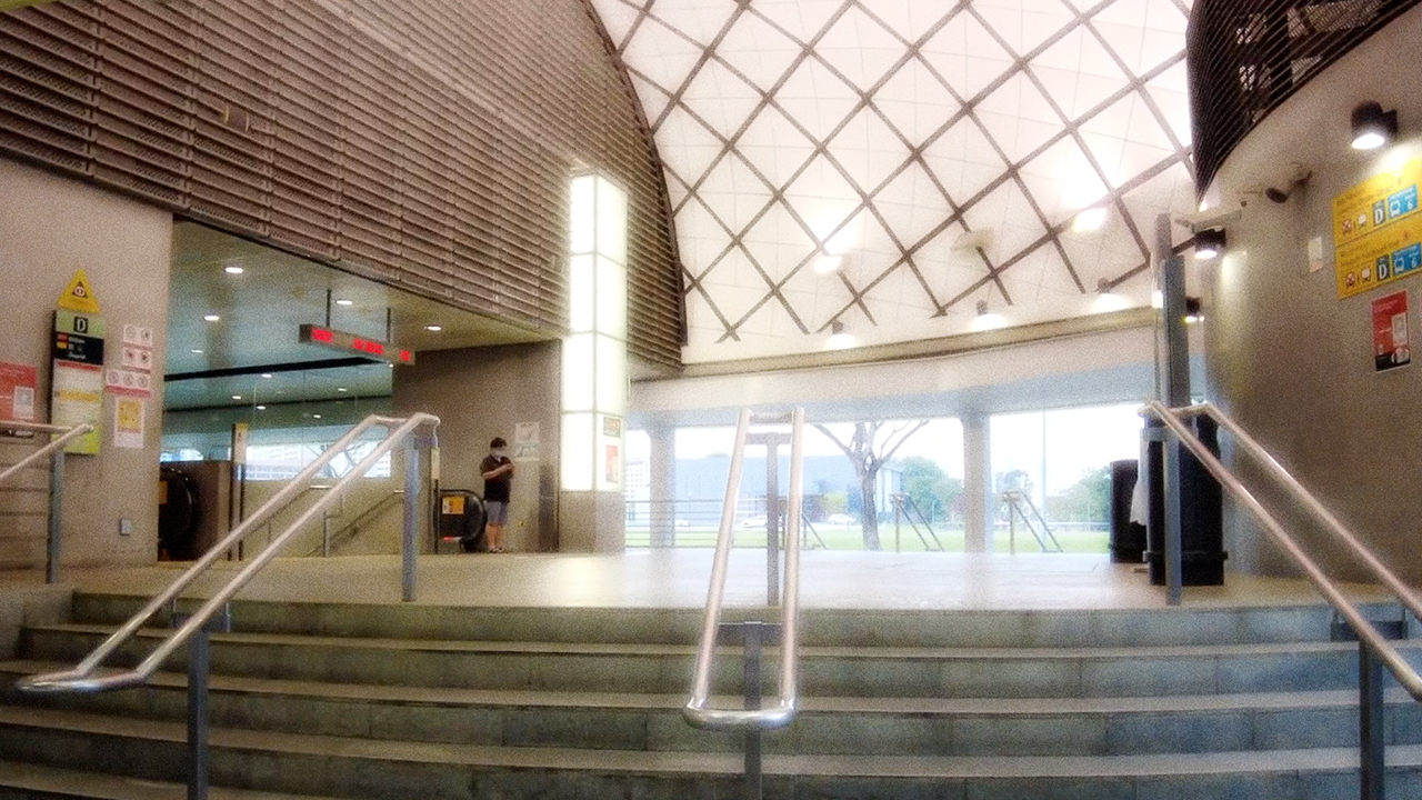 Singapore Subway station stairs under dome