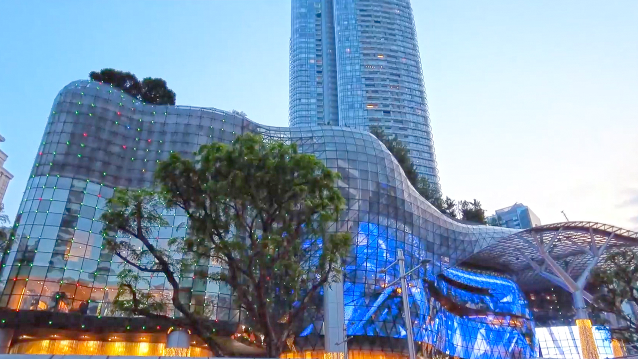 View of glass building ION Orchard Shopping Mall