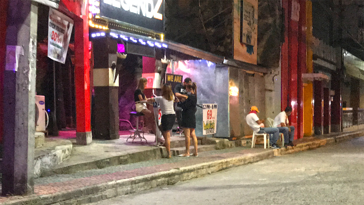 First walk on Fields Avenue Walking Street in summer 2021 during pandmic