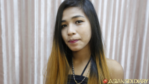 Cute Asian girl with soft lips