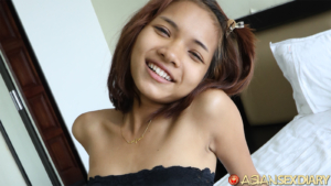 Hot Asian girl with beautiful smile