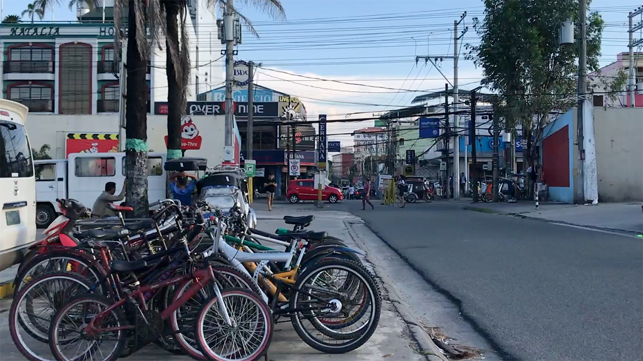 View of bike rental sidewalk shop on my Walk To Dentist