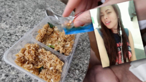 Collage of eating quarantine meal with Pics of Sexy Girl Nini